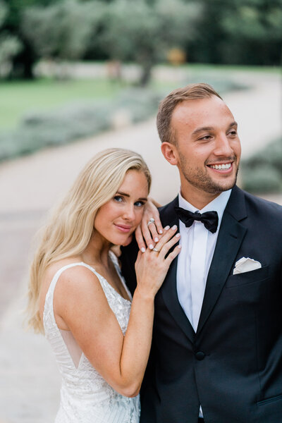 smiling bride and groom at Italy destination wedding