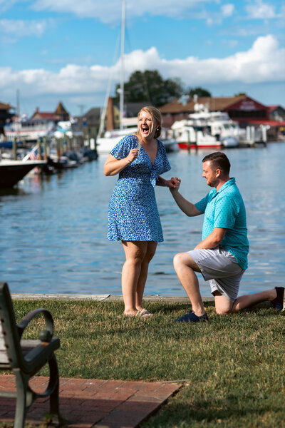st michaels harbor engagement