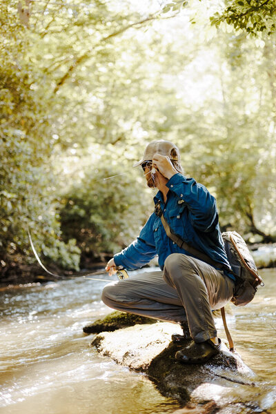 Guide Benjamin Fly Fishing in Blue Ridge. Georgia