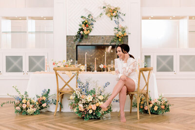 Beautiful spring wedding inspiration, bridal gown by Blush & Raven, a couture wedding bridal boutique based in Calgary, Alberta. Featured on the Brontë Bride Blog.
