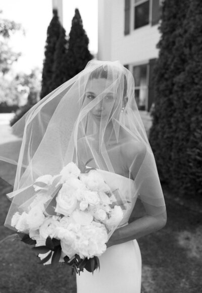 wedding day details flatlay on antique mirror