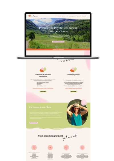 Site internet réalisé par Sagittae Design pour le client Claire Résonance