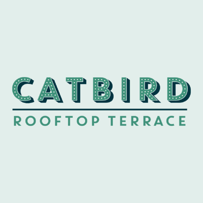 Catbird rooftop bar brand logo design