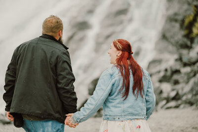 bride and groom do their celebration walking