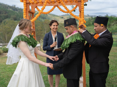 Nepalese Wedding Ceremony in Half Moon Bay, California, captured by 4Karma Studio.