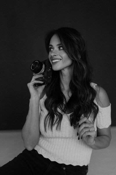 black and white photo of a colorado photographer