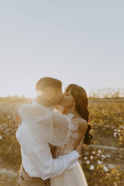 Romantic couples portrait on beach