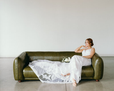First drive home as a married couple in a vintage white car | Megan Smith Photo