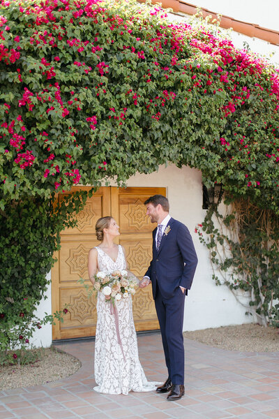 Bride and Groom at La Quinta Resort and Spa Wedding La