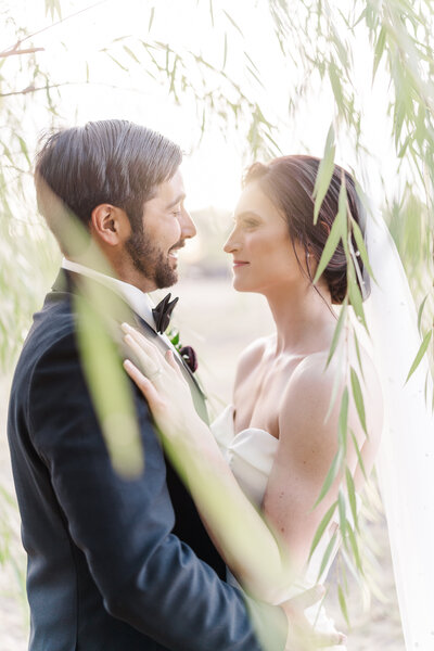 Bride and Groom Sunset Photo