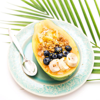 Papaya fruit bowl, holistic recipe