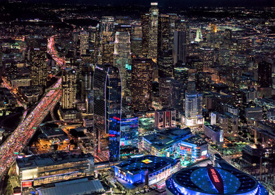 LA at night from above