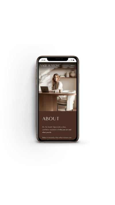 Luxury Showit template for interior designers