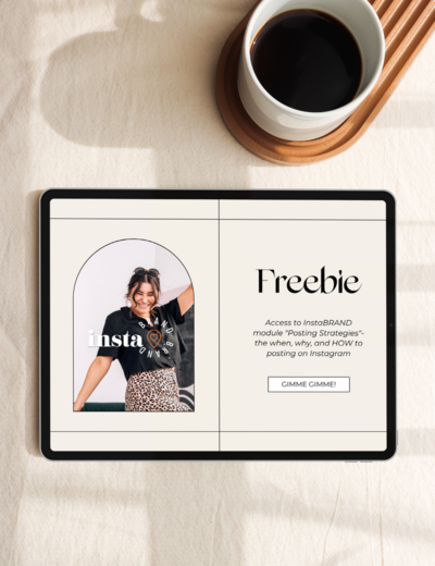 Posting Strategies to grow on Instagram. FREE Module from InstaBRAND course.