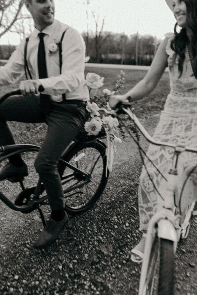 couple riding bikes