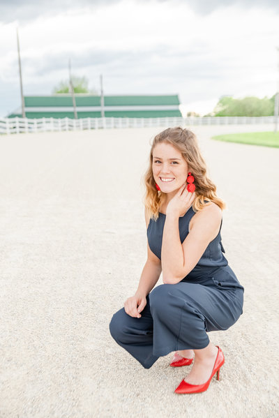 Southern girl senior pictures at racing track