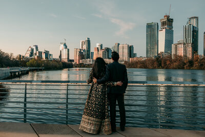 Couples photography session on rooftop in Austin Texas