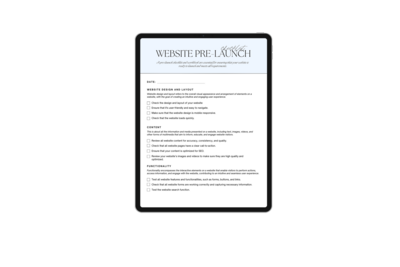 Explore the free pre-launch checklist for your website by Amare Creative, ensuring a smooth and successful launch of your online presence.