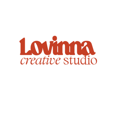 Red text that reads "Lovinna Creative Studio"