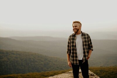 Man on mountain