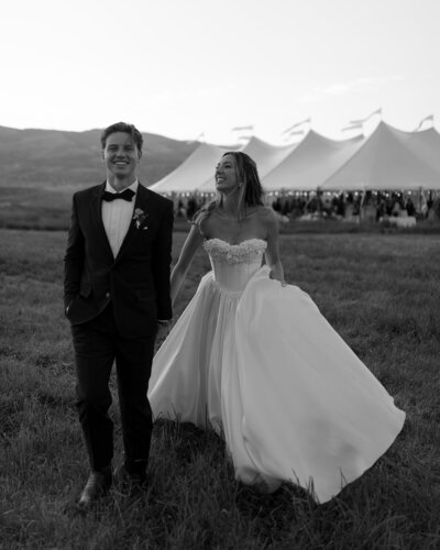 Outdoor Large Black Tie Wedding