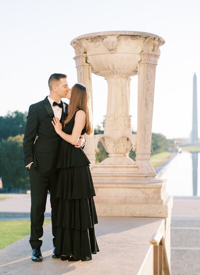 Bride and groom posing