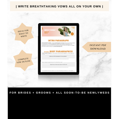 learn how to write wedding vows using this template