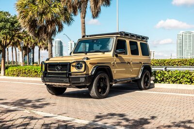mercedes-g550-desert-sand-professional-edition-for-rent-in-miami-front-quarter-view-001