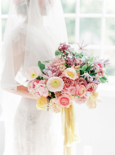 Bridal bouquet at Provence destination wedding in France