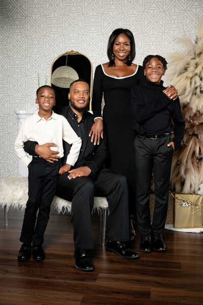 Natural light studio family portrait photographer