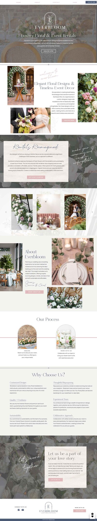 Embark on a journey of healing and growth from the moment you land on Fiona's full website homepage. Designed to inspire by a Showit Web Design expert, this layout creates a safe and welcoming space for visitors.