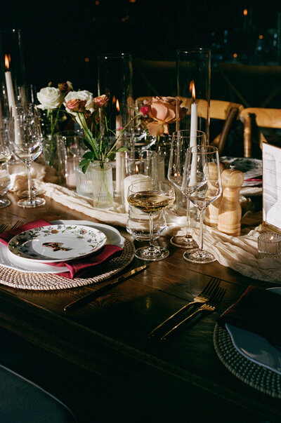 photo of wedding reception table taken by San Francisco wedding photographer