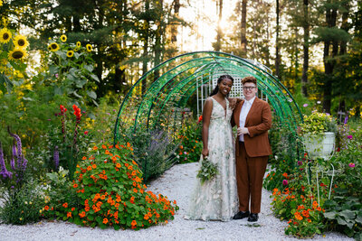 Destination Elopement Queer Couple Garden Wedding
