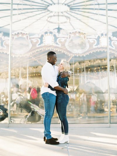 dumbo carousel engagement photos