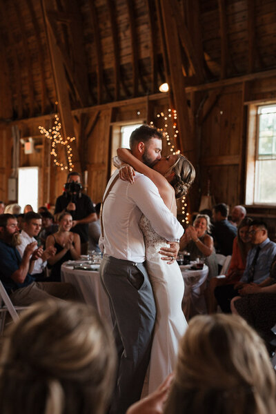 first dance with bride and groom