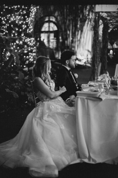 Black and white of bride and groom to show wedding photography & videography packages in orlando