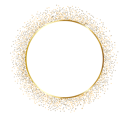 —Pngtree—gold   circle frame_4161571