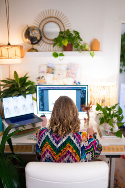 Showit Website Designer building site inside the platform - Create & Wander