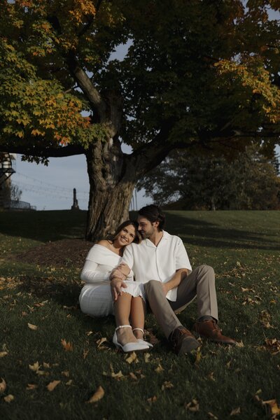 fall engagement photoshoot in michigan