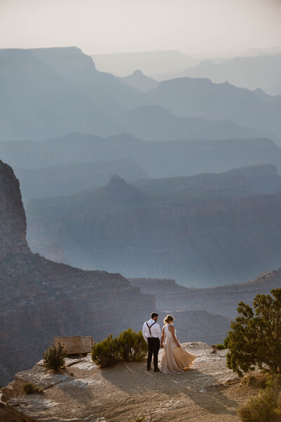 An elopement wedding in Sedona, Arizona on Cathedral Rock