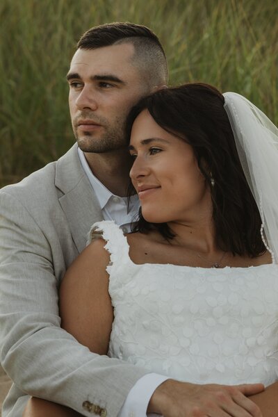 bride and groom portrait