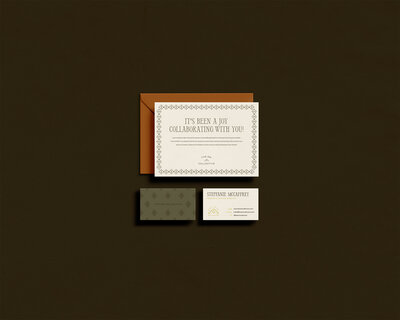 Luxury brand design print collateral and stationary mockup