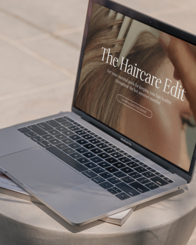 Font mockup on a laptop