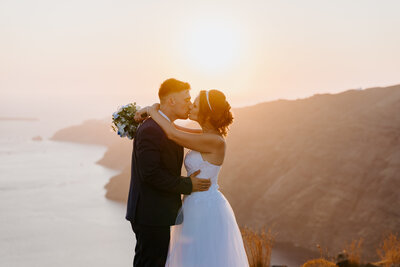 Landscape of Oia Santorini in Greece, perfect wedding destination