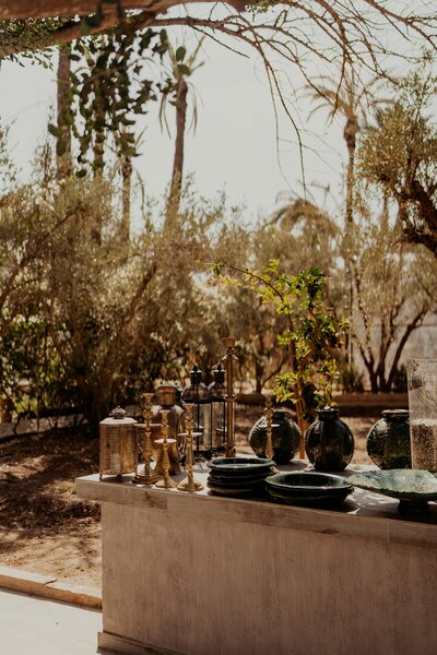 Wedding Reception Table at Riad El Fenn