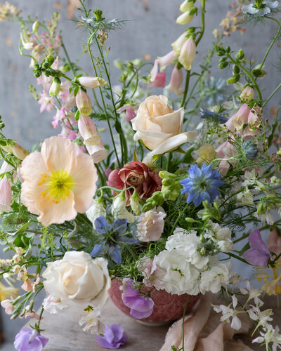 Sugar craft flower design in a Dutch Masters style