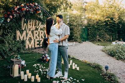 The intimate garden at the Crystal River Inn is perfect for a surprise proposal