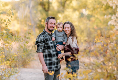 Couple's portraits in dreamy golden light