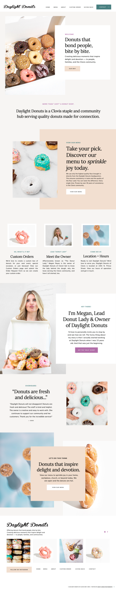 Preview of Daylight Donuts of Clovis Website - Clic