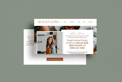 Website layout for functional medicine provider